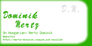 dominik mertz business card